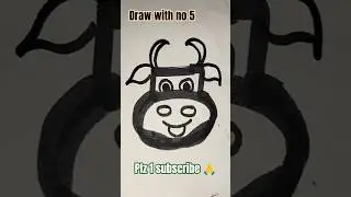 #how to draw a bull#easy drawing by no 5#viral art shorts