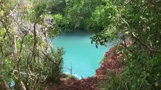 Blue hole Bermuda island.