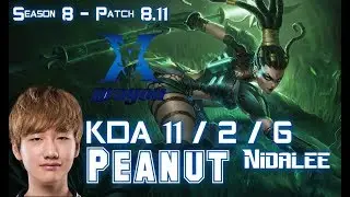 KZ Peanut NIDALEE vs RENGAR Jungle - Patch 8.11 KR Ranked