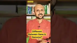 Difference between gene and genome  | Biology Concept 8 in 1 (one) minute #shorts #viral #biology