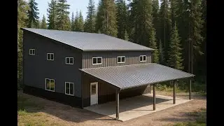 Epic 38x36 Single-Slope Cabin Kit [Two-Story with Lean-To]