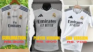 Diffrence between Player version, Fan version and Sublimation Football Jerseys | Explained in HINDI