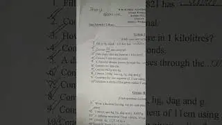 Class 4 #Annual Exam Question paper