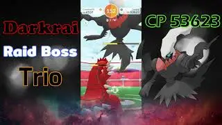DARKRAI RAID BOSS LEVEL 5 - TRIO ON POKEMON GO