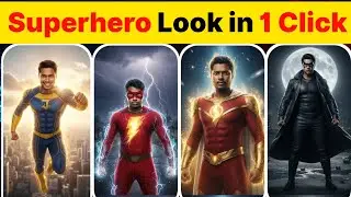 Apni Photo Se Cinematic Superhero AI Image 🔥 | Realistic 4K Prompt | Hindi