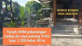 Tanah murah hadap jln raya parang Tritis Bantul Yogyakarta 1.200 m² Lebar 40 m