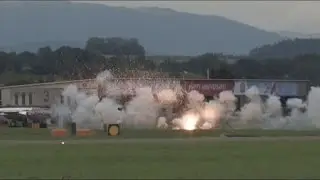AIR14 PAYERNE - 4x Hawker Hunter with Airfield Attack!