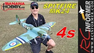 Banana Hobby / BlitzRC Mk24 Supermarine SPITFIRE 1100mm 4s Flight By: RCINFORMER
