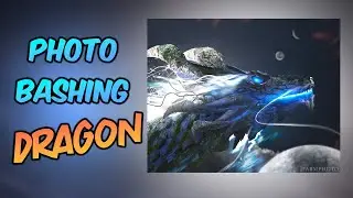 Photo Bashing and Painting in Photoshop, Concept Art Dragon