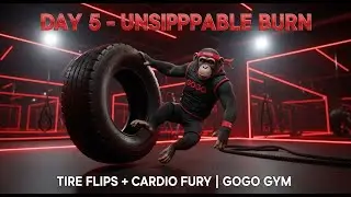 🏋️&zwj;♂️ GoGo Gym: TIRE FLIP & SPRINT POWER CHALLENGE 💥 | Day 5 Fat Loss Series