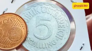 Монета 5 шиллингов 1952 года, Австрия ~ 2 евро