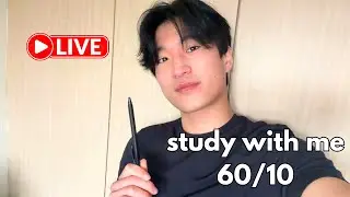 🌞Come Study With Me LIVE🎧| Silent Deep Work (60/10 Pomodoro) 🌧️ Rain Sounds | Break Mic Chat