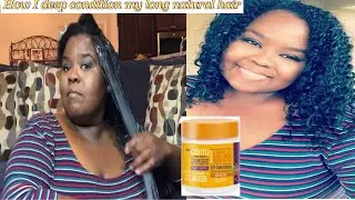 Cantu Review and Demo | Deep Conditioning my long natural hair || Christaci V