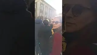 5 febbraio 2026,uscendo dalla chiesa di Sant'Agata strapiena 
