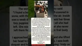 weak dog trembling, holding her three tiny puppies tight.Hungry, scared&hellip; but never letting them go