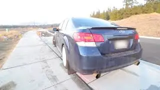 2010 Subaru Legacy GT with Perrin Axleback and Indivia catless downpipe exhaust sound