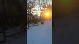 the snow ❄ is starting to melt.. I THINK