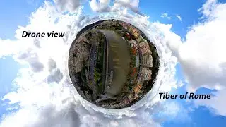 Drone view of The Tiber River: The Eternal Lifeline of Rome