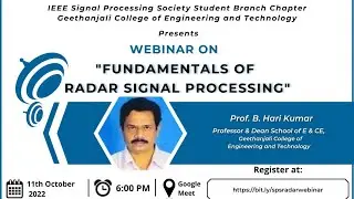 Fundamentals of Radar Signal Processing | Event - 1 | Signal Processing Society
