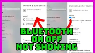 Bluetooth ON/ OFF Button Not Showing in Windows setting 😑
