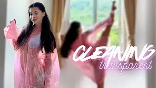 4k transparent cleaning Girl : WC floors cleaning tutorial at home!
