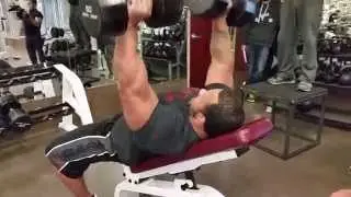 Incline Dumbell Drop Set with IFBB Pros Ken Jackson and Fouad Abiad