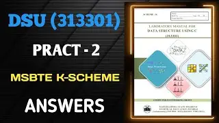 Data Structure Using C|| 3rd Sem || Solutions #msbte #solution #labmanual #diploma