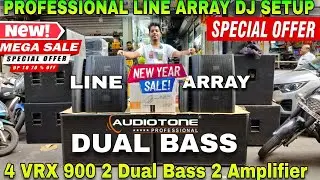 4 VRX 900 LINE ARRAY DAUL BASS FULL AUDIOTONE DJ SETUP PROFESSIONAL BEST SETUP