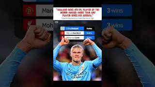 Haaland's POTM Dominance: #Haaland #PremierLeague #PlayerOfTheMonth #ManCity #Football #Halaand