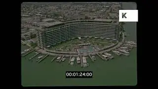 1960s Aerials Over Miami, Beaches & Hotels, 35mm