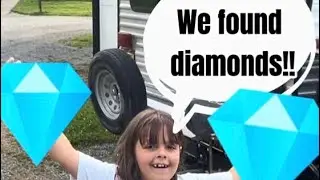 Camping with Brooklynn and Jack (we found diamonds 💎)
