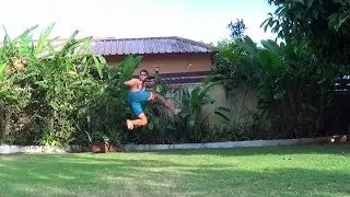 Aerial kicking drills