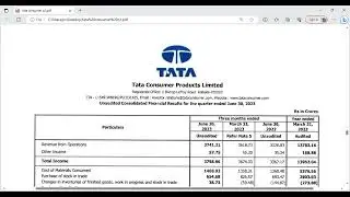 TATA CONSUMER Q1 RESULT