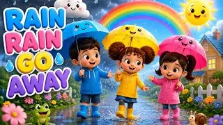 Rain Rain Go Away | Hop Pop Nursery Rhyme and Kids Songs ☔⛈️