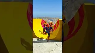 GTA 5 Water Ragdolls | SPIDERMAN Jumps/Fails Ep 135 (Euphoria Physics) #shorts