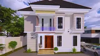 4 bedrooms Duplex plan on half plot of land