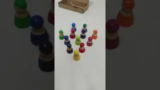 12 Color Rainbow  Peg Dolls