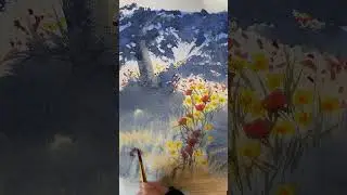 How to paint cat hiding among wildflowers to plot world domination #watercolor #watercolorpainting