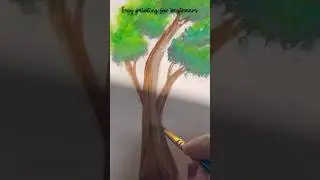 Tree painting for beginners #art #painting #shorts