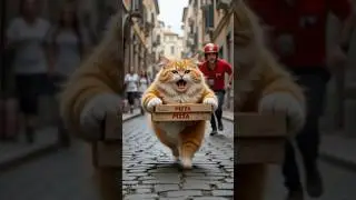 A Cat Stole Pizza For His Dinner🍕 | ai cat story #shorts #cat #shortsfeed #cute #youtubeshorts #fyp