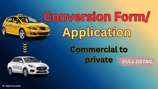 टैक्सी से प्राइवेट के लिए Conversion Form  @DigitalDocuments #yusufkhanpalwal #conversionofvehicle
