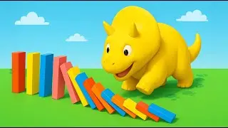 ダイノとドミノで遊びながら色を覚えよう
