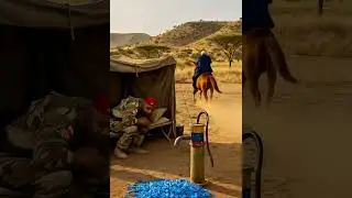 Trump hits the EU handpump. Ibrahim tarrore sleeping in the desert funniest scene 😂 #viral #satire