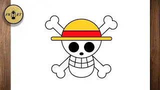 How to draw the straw hat pirates logo