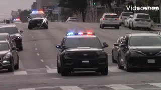 LAPD UNITS RESPONDING CODE 3 MULITPLE SERVICE CALLS 