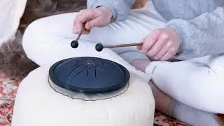 Mini steel tongue drum Meinl Sonic Energy bleu, accord&eacute; en Sol mineur
