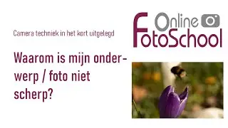 Waarom is mijn onderwerp of foto onscherp?