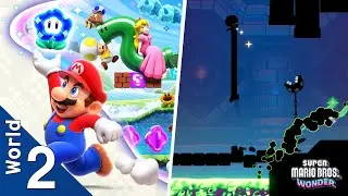 🏰 Super Mario Bros. Wonder 【Full Game  Walkthrough: World 2 - Fluff-Puff Peaks】 - No Commentary