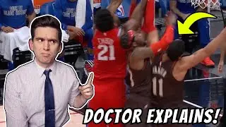 Enes Kanter Takes NASTY Elbow Like It's No Big Deal - Doctor Reacts & Explains Injury