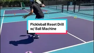 👏🏼 Pickleball Reset Drill w/ Ball Machine 👏🏼 #pickleball #propickleball #pickleballcoach #coaching